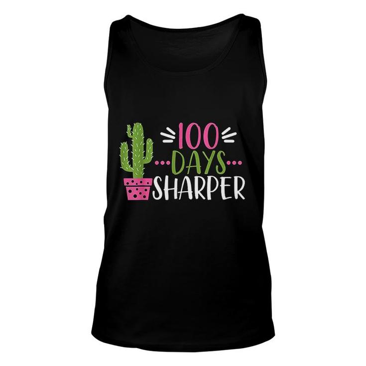 100 Days Sharper Cactus School Unisex Tank Top