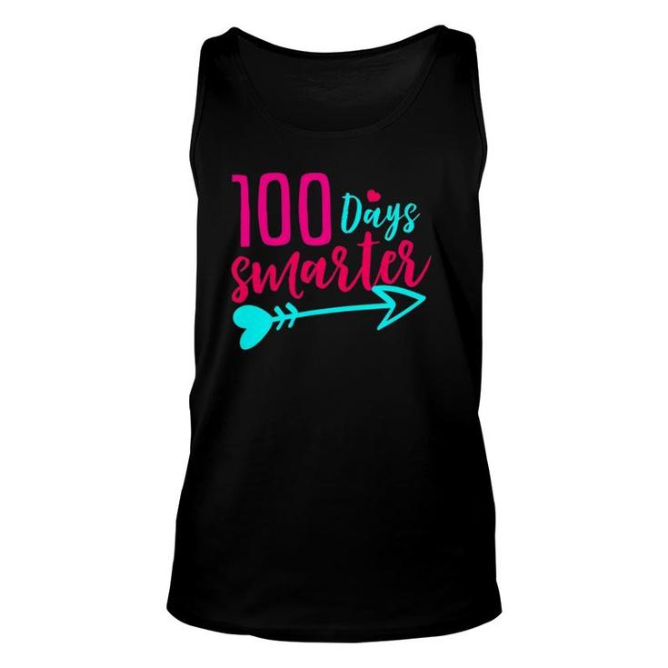 100 Days Smarter T - 100 Days Of School Teacher Gift Unisex Tank Top