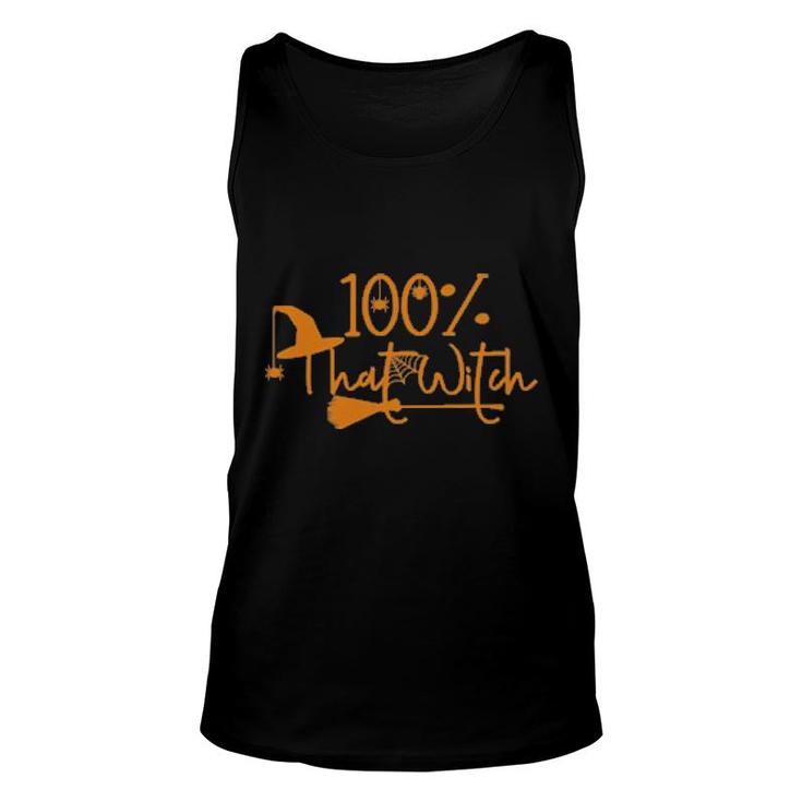 100 That Witch Halloween  Unisex Tank Top