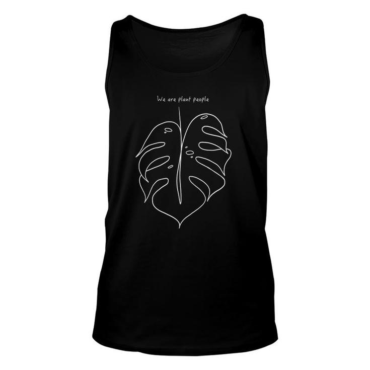 We Are Plant People Gardening Monstera Deliciosa Leaf Unisex Tank Top