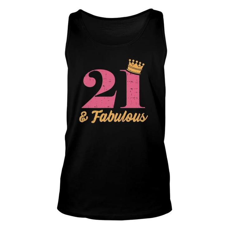 21 And Fabulous 21St Birthday Party Born 2000 Gift Women  Unisex Tank Top