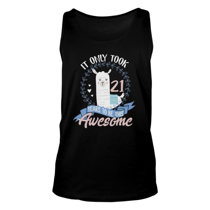 21St Birthday Llama  Awesome Gifts Unisex Tank Top