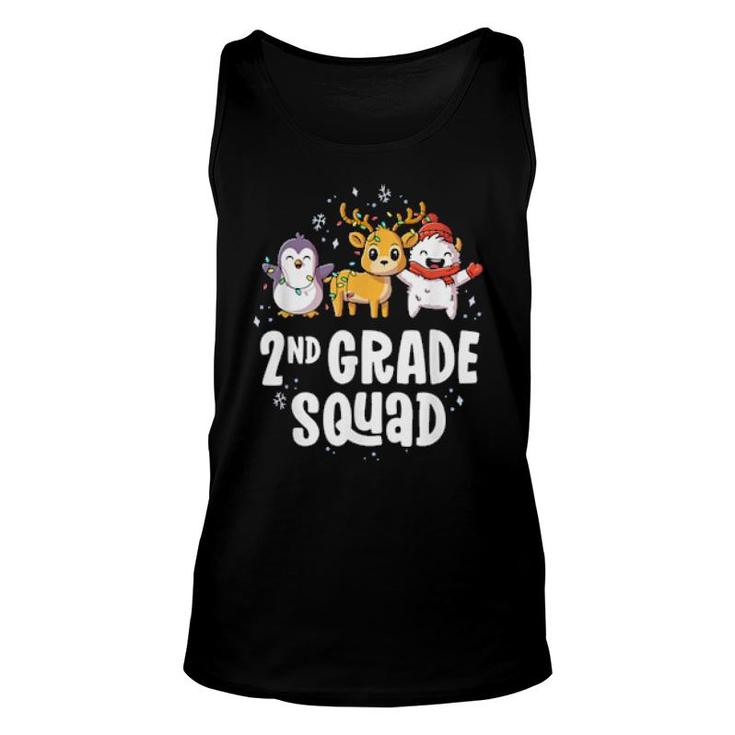 2Nd Grade Squad Matching Teacher Christmas School Crew  Unisex Tank Top