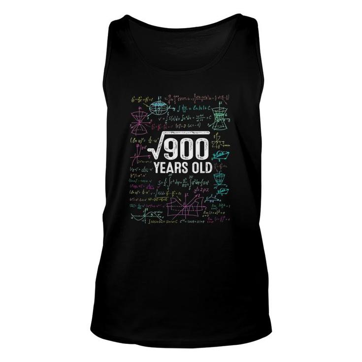 30Th Birthday Gift Idea Square Root Of 900 Years Old Unisex Tank Top