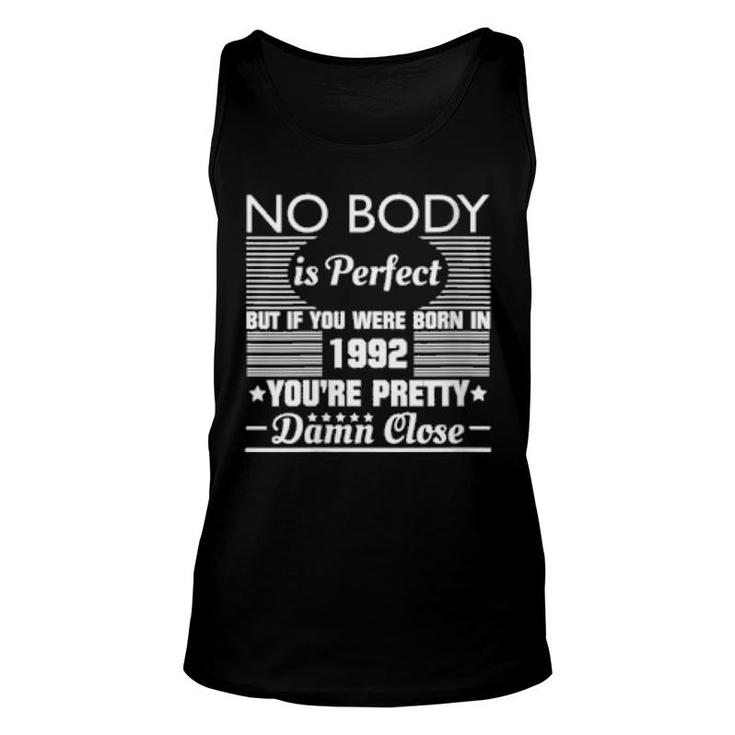 30Th Birthday Nobody Is Perfect 1992  Unisex Tank Top