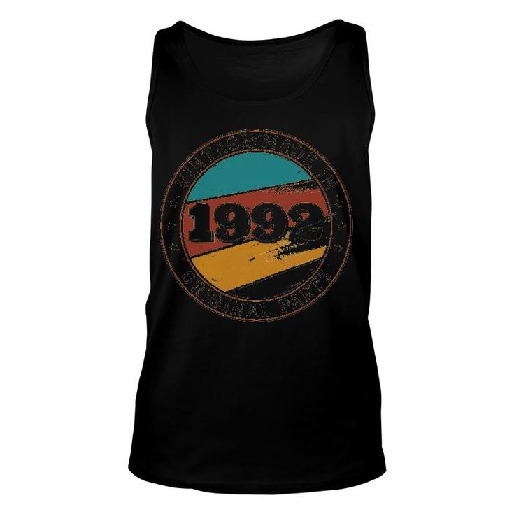30Th Birthday Retro Vintage 30 Years Old Made In 1992 Gift Unisex Tank Top