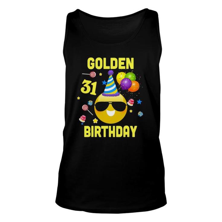 31St Birthday Gifts Funny Golden Birthday 31 Years Old Unisex Tank Top
