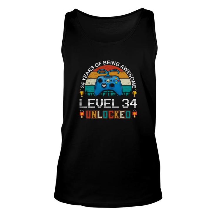 34 Years Of Being Awesome Unisex Tank Top
