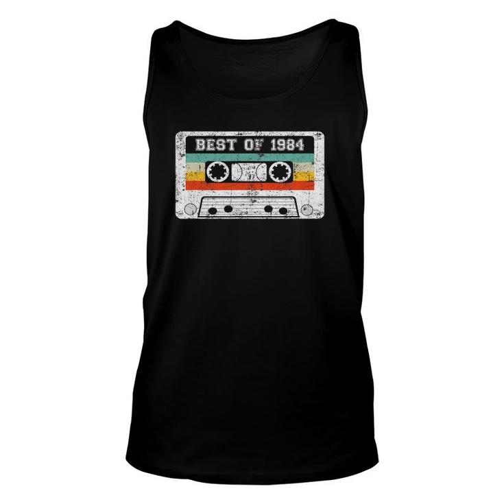 38Th Birthday Gifts Vintage Best Of 1984 Retro Cassette Unisex Tank Top
