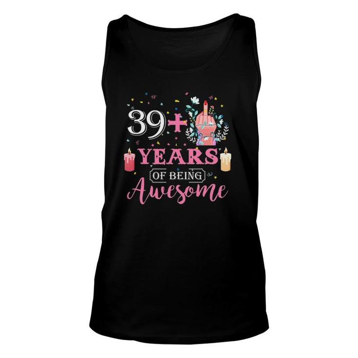 391 Years Of Being Awesome 40Th Birthday Gift Unisex Tank Top