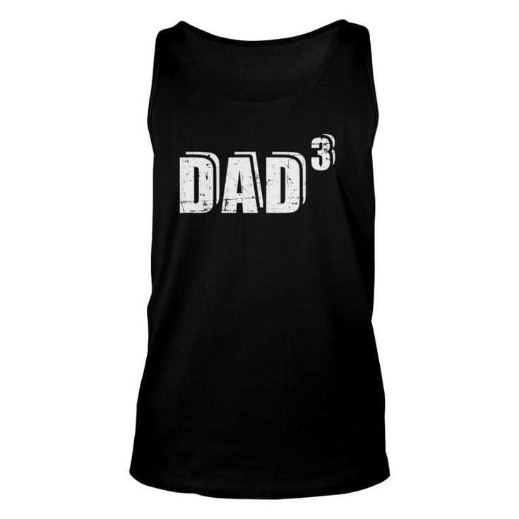 3Rd Third Time Dad Father Of 3 Kids Baby Announcement Unisex Tank Top