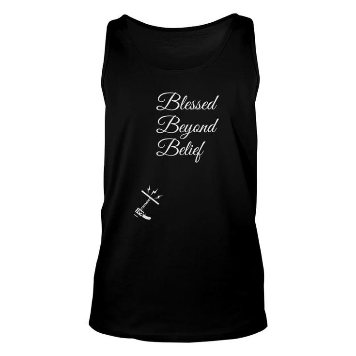 3Tatement Blessed Beyond Belief Religious Uplifting Unisex Tank Top