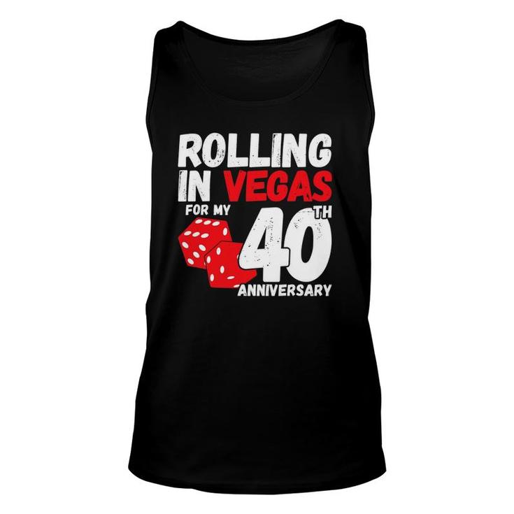 40Th Anniversary Married 40 Years Vegas Anniversary Trip Tank Top