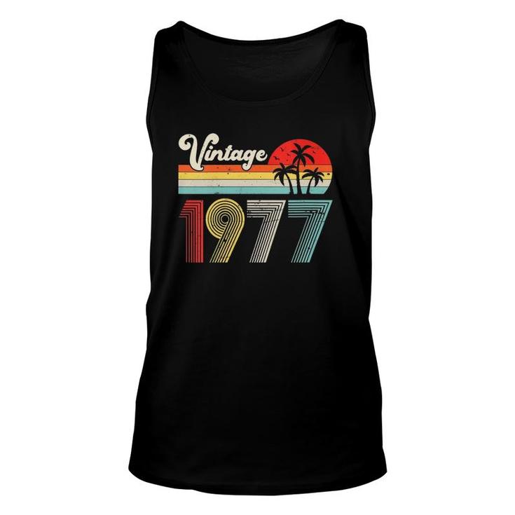 Womens 45 Years Old Vintage 1977 45Th Birthday Party Men Women Tank Top