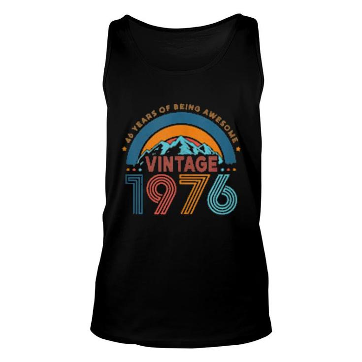 46 Years Old Retro 80S Style 46Th Birthday Born In 1976  Unisex Tank Top