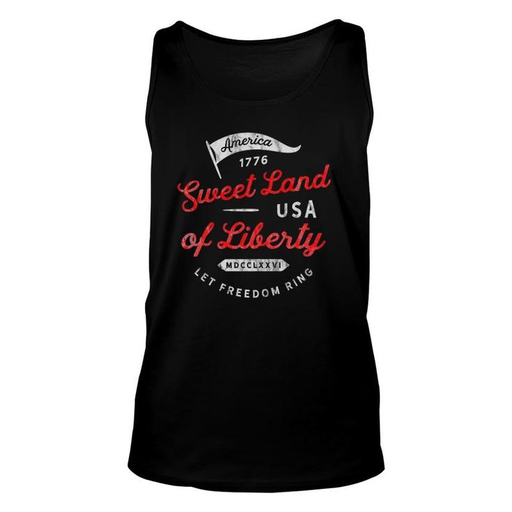 4Th July Sweet Land Liberty America Freedom Ring Saying 1776 Ver2 Tank Top