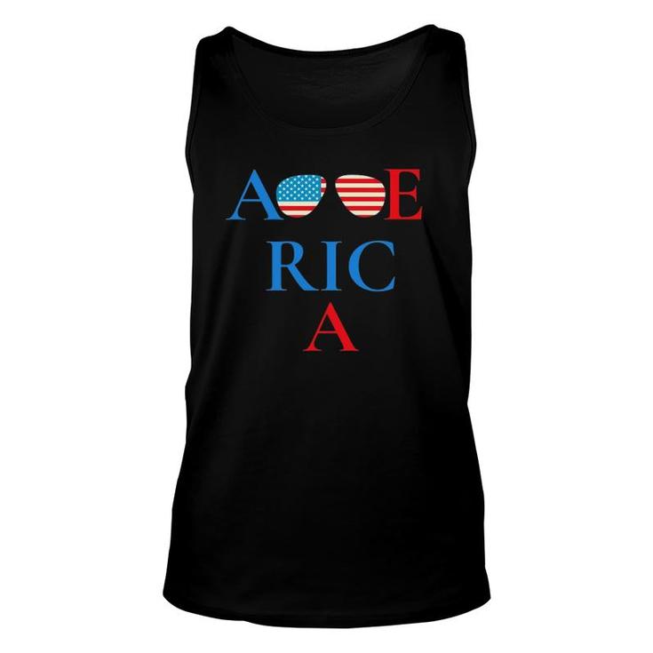 4Th Of July American Flag Usa Unisex Tank Top
