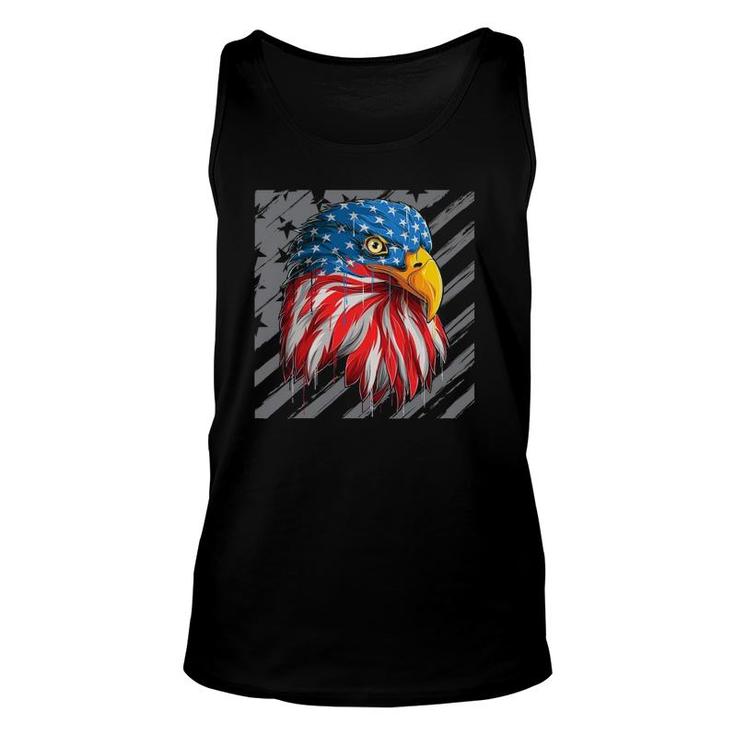 4Th Of July Eagle American Usa Flag Patriotic Men Women Unisex Tank Top