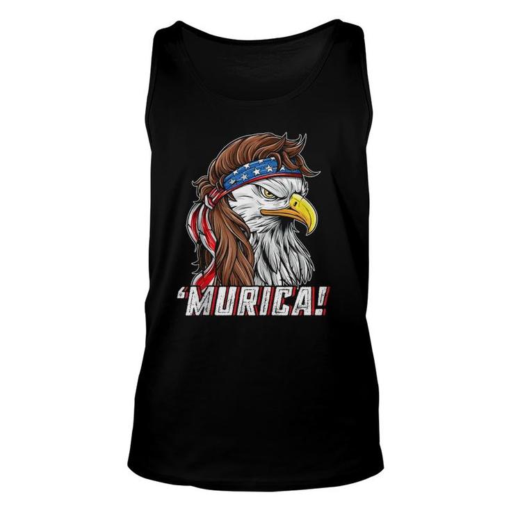 4Th Of July Eagle Mullet Murica American Flag Usa Merica  Unisex Tank Top
