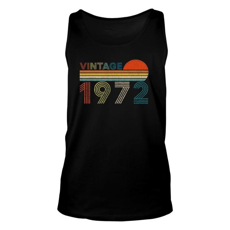 50 Years Old 50Th Birthday Awesome Since Vintage 1972 Ver2 Tank Top