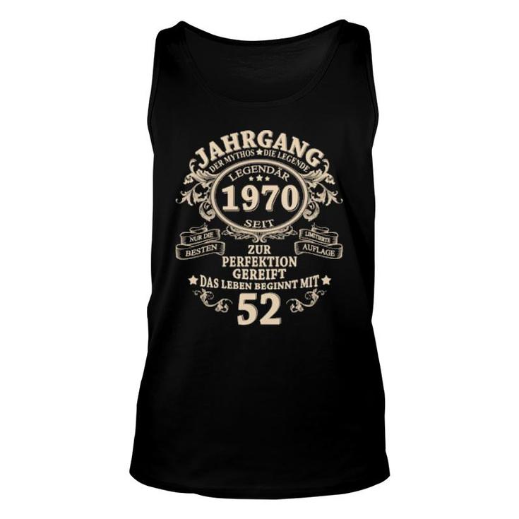 52 Geburtstag Geschenk Mann Mythos Legende Jahrgang 1970 Langarm Tank Top