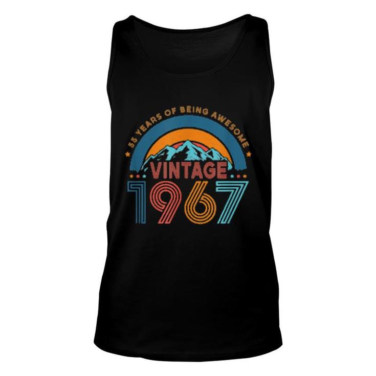 55 Years Old Retro 80S Style 55Th Birthday Born In 1967  Unisex Tank Top