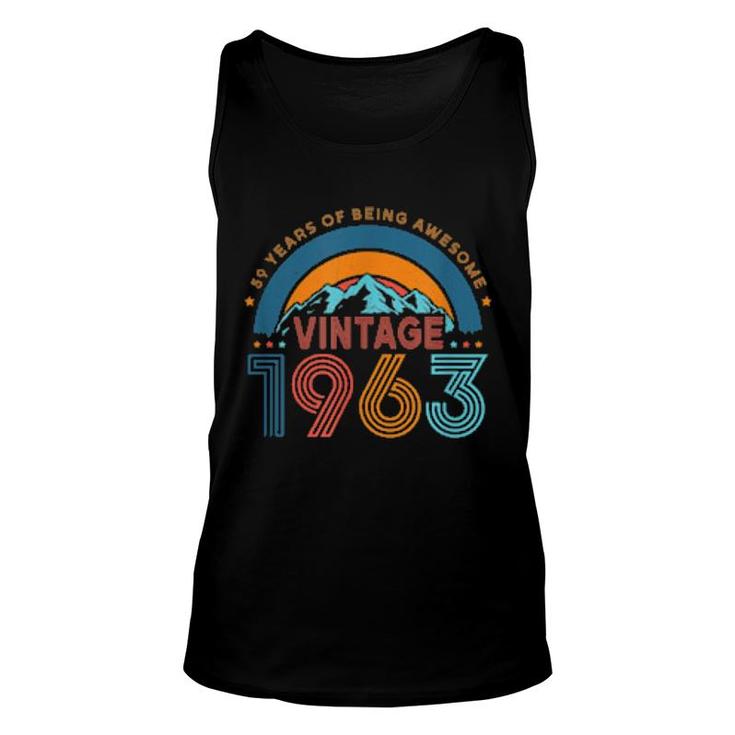 59 Years Old Retro 80S Style 59Th Birthday Born In 1963  Unisex Tank Top