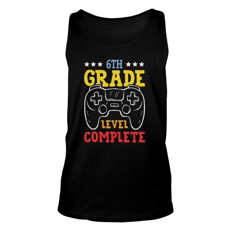 6Th Grade Level Complete Last Day Of School Game Controller Unisex Tank Top
