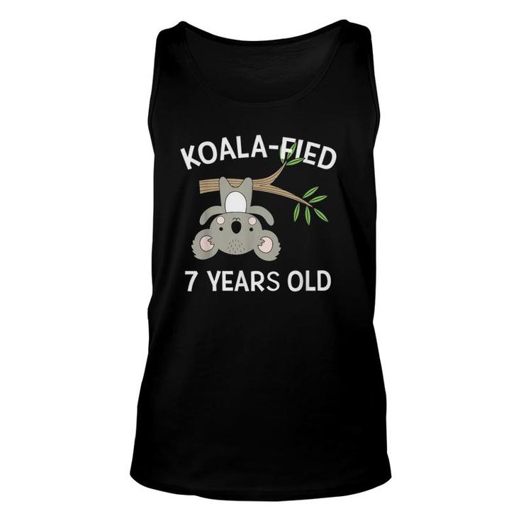 7 Years Old Birthday  Cute Koala Pun 7Th Party Gift Unisex Tank Top