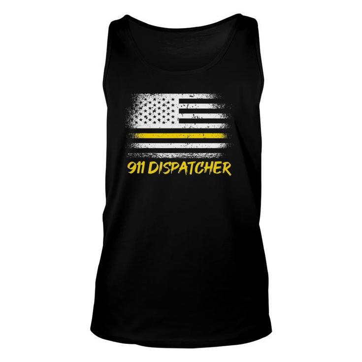 911 Dispatcher Appreciation Thin Yellow Line Unisex Tank Top