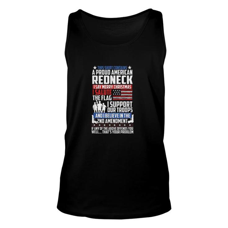 A Proud American Redneck Support Unisex Tank Top