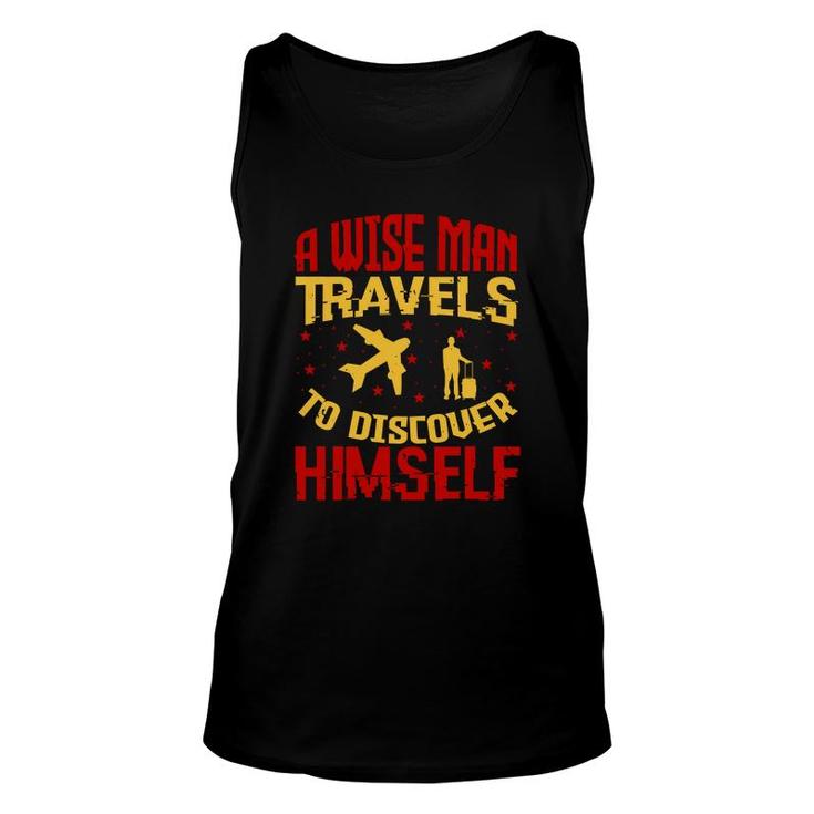 A Wise Man Travels To Discover Himself Unisex Tank Top