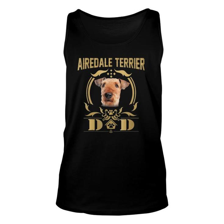Airedale Terrier Dad Funny  - Father's Day Gift Tee Unisex Tank Top