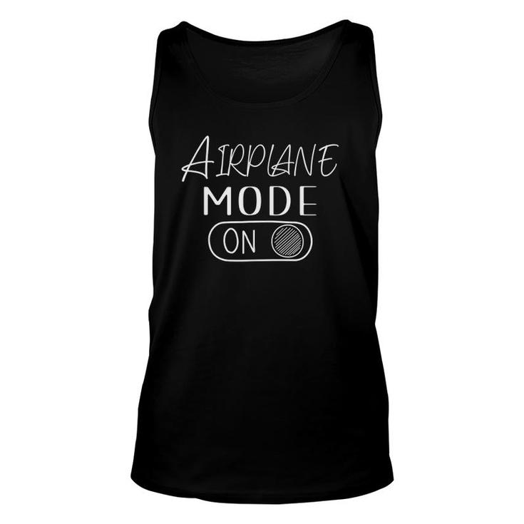 Airplane Mode On Funny Flying Airplane Unisex Tank Top