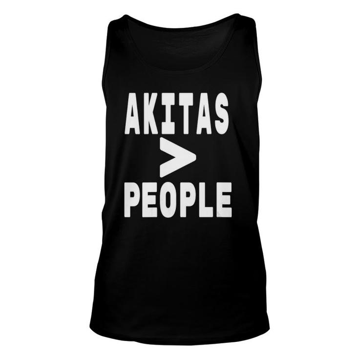 Womens Akitas Greater Than People Dog Owner Mom And Dad V-Neck Tank Top