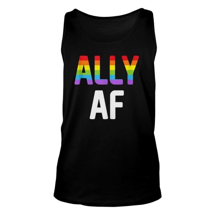 Ally Af  Gay Pride Lgbtq Lesbian Support Advocate Unisex Tank Top