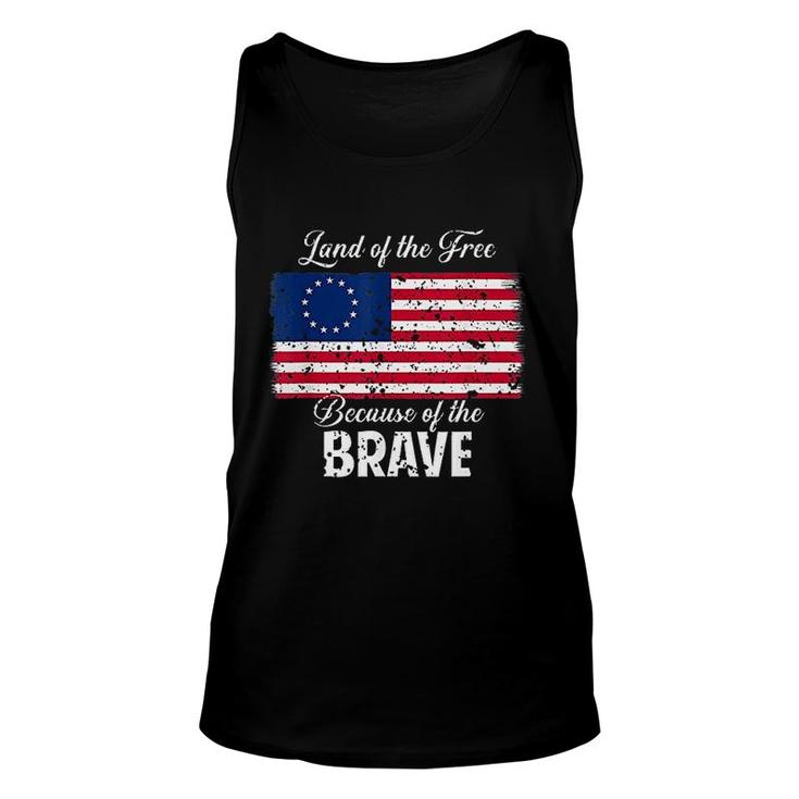 American Flag Land Of The Free Unisex Tank Top