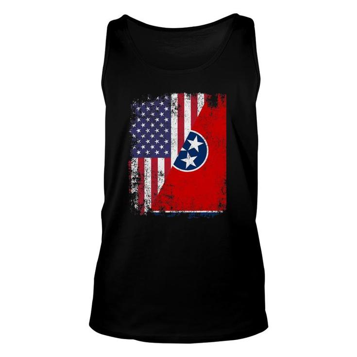 American Tennessean Roots Flags America Usa Tennessee Unisex Tank Top