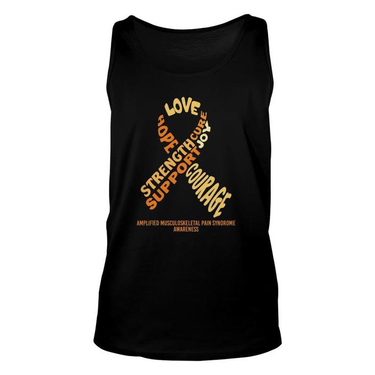 Amps Awareness Ribbon With Words Unisex Tank Top