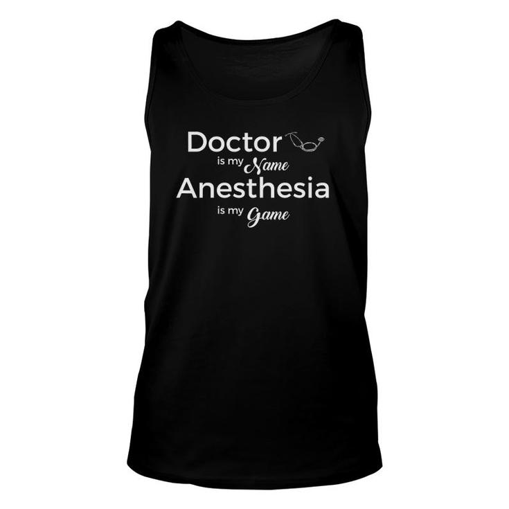 Anesthesia Anesthesiologist Medical Doctor Unisex Tank Top