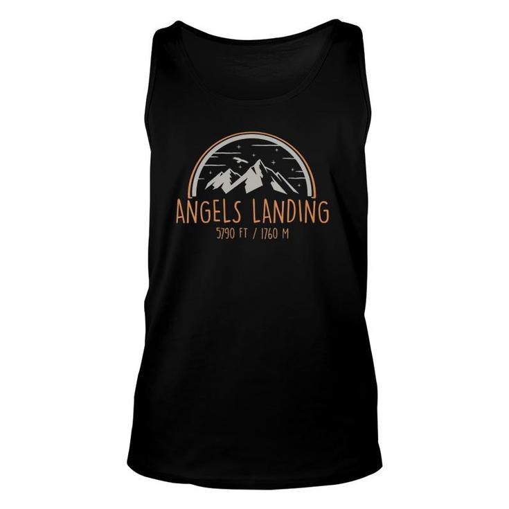 Womens Angels Landing Zion National Park Mountain Hikers V-Neck Tank Top