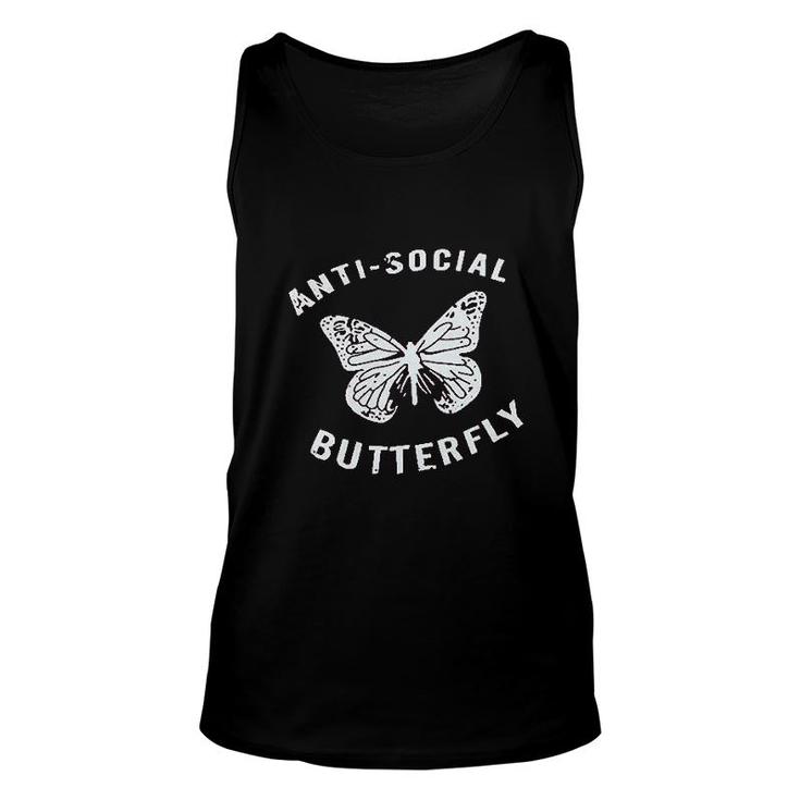 Antisocial Butterfly Funny Unisex Tank Top