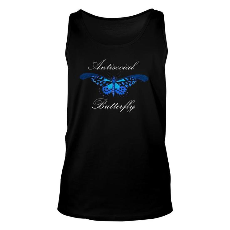 Antisocial Butterfly  Introvert Funny Social Anxiety Unisex Tank Top