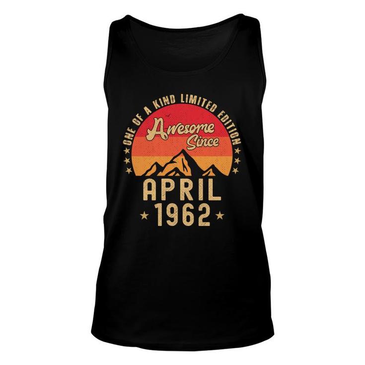 April 1962  Awesome Since Vintage Birthday  Unisex Tank Top
