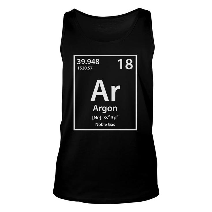 Argon Periodic Table Of Elements Unisex Tank Top