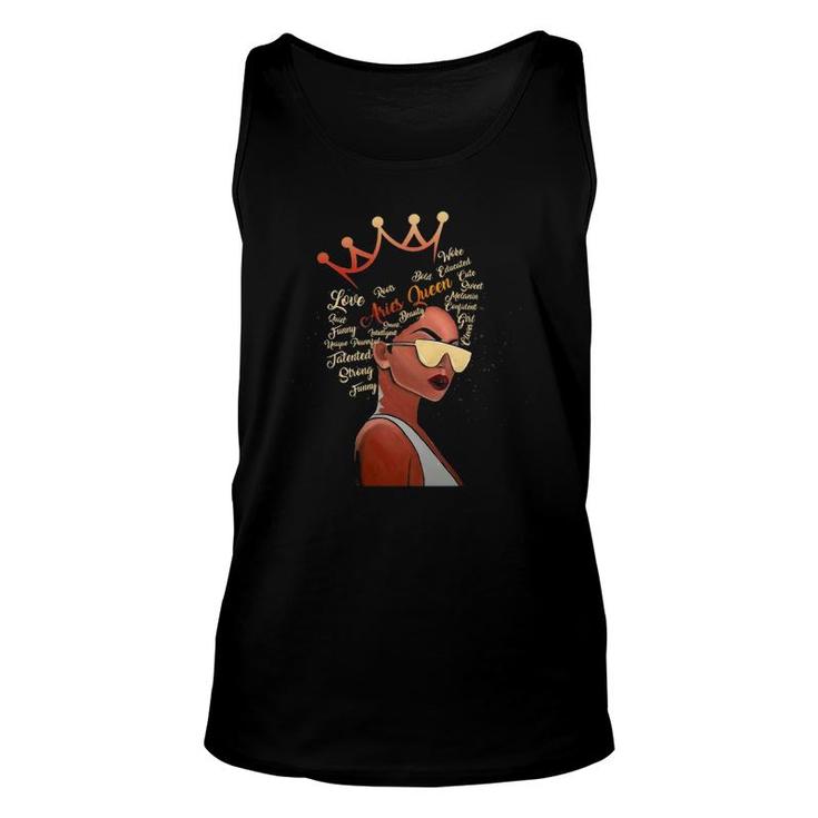 Aries Queen Strong Smart Afro Melanin Gift Black Women Unisex Tank Top