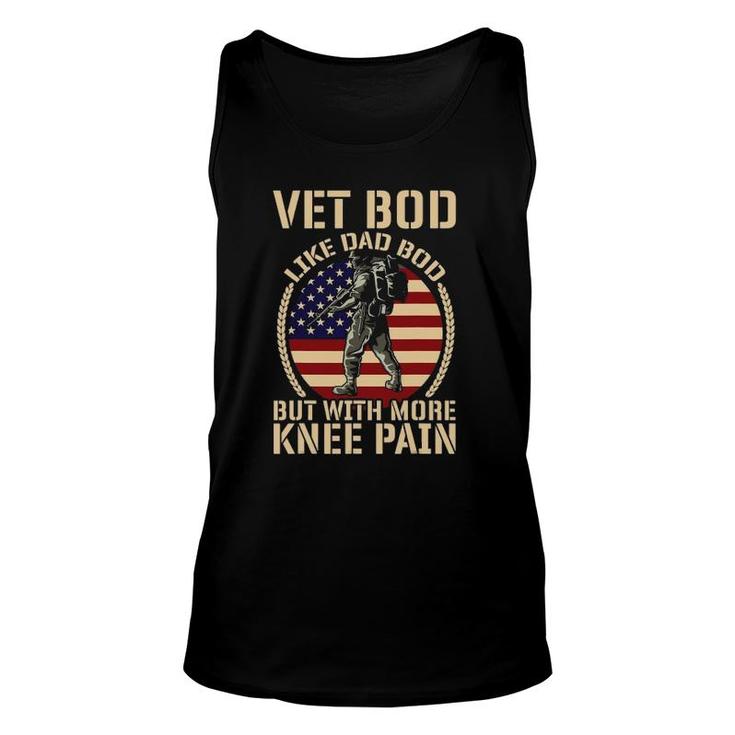 Army Navy Military I Veterans Day Vet Bod Like A Dad Bod Unisex Tank Top