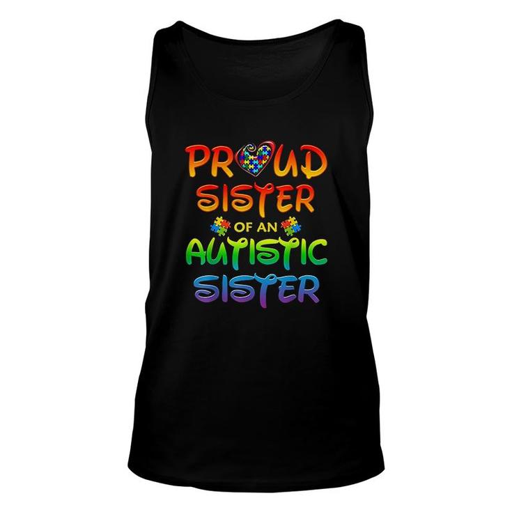 Autism Awareness Family Proud Sister Of Autistic Sister Unisex Tank Top