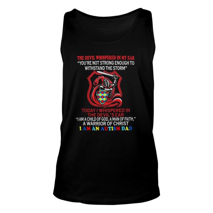 Autism Im An Dad A Warrior Of Christ Puzzle Unisex Tank Top
