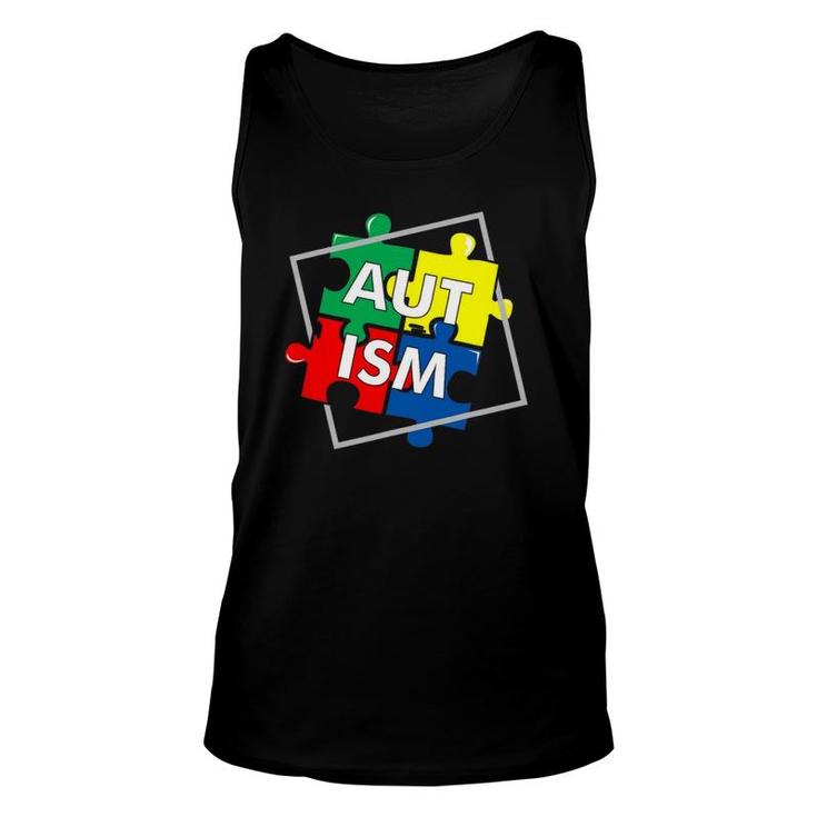 Autism Puzzle Awareness Day  Puzzle Piece Gifts Tee Unisex Tank Top